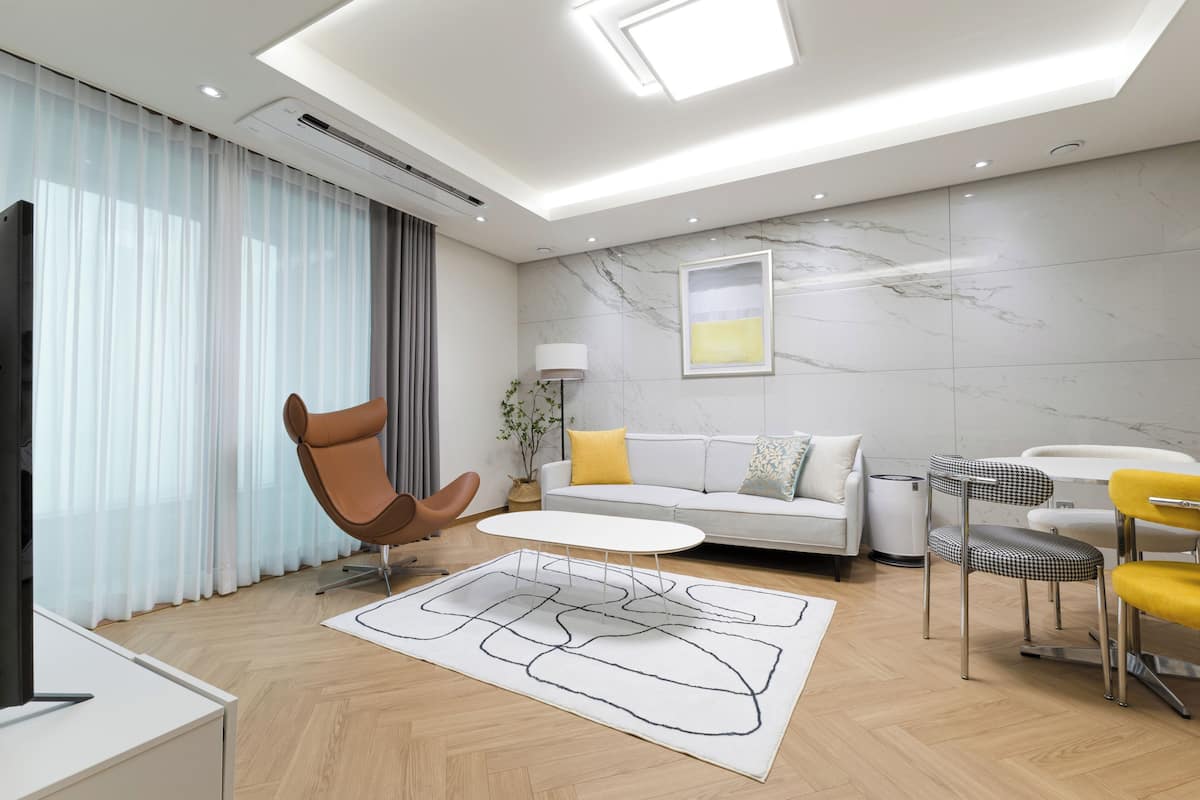 Two Bed Ocean B | Living area | Heated floors