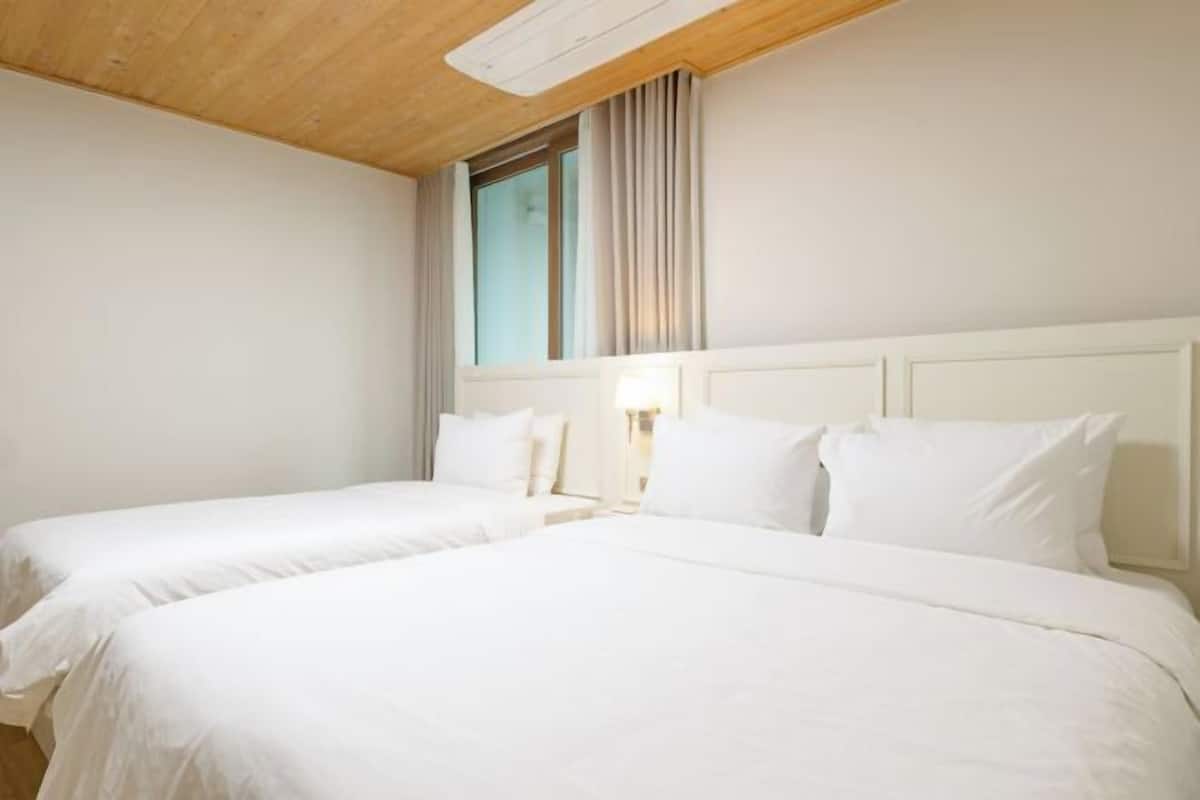 Ropa de cama de alta calidad, cortinas opacas, wifi gratis