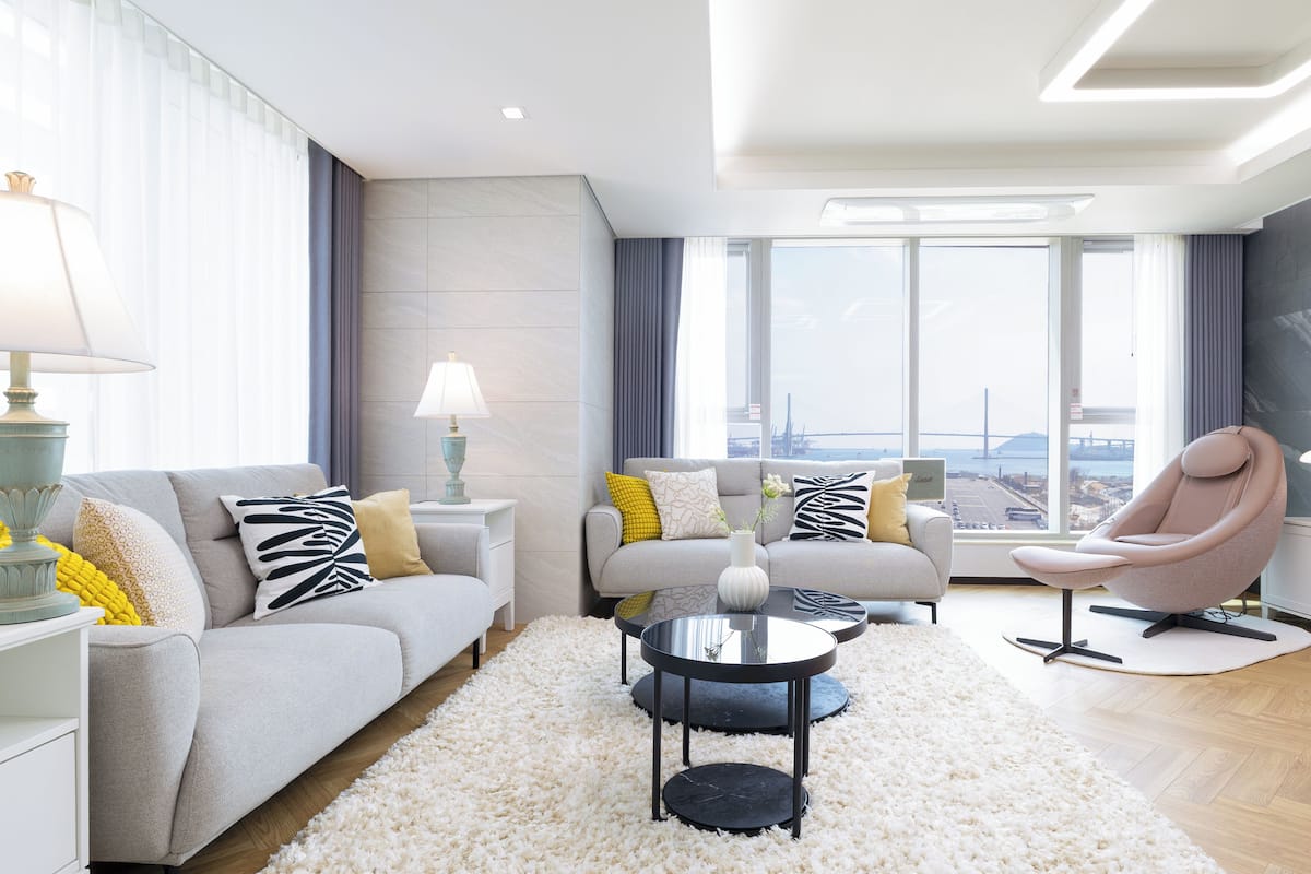 Executive Suite Ocean A | Coin séjour | Chauffage par le sol