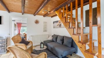 Televisión y chimenea