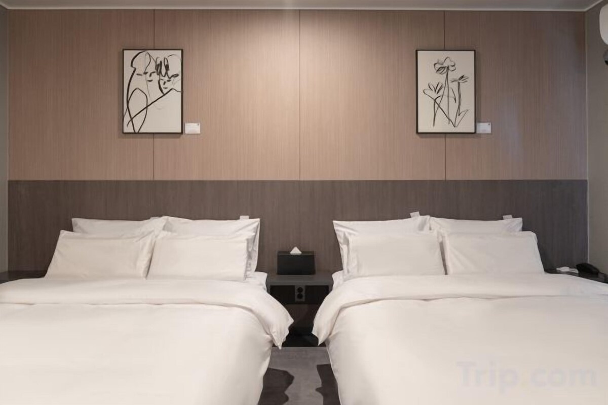 Premium bedding, blackout curtains, soundproofing, free WiFi
