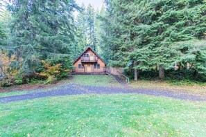 Exterior - Perch - Juniper Cabin: Cozy A-Frame cabin w/ hot tub (Ashford)