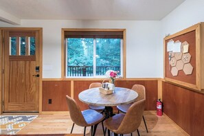 Dining - Perch - Juniper Cabin: Cozy A-Frame cabin w/ hot tub (Ashford)