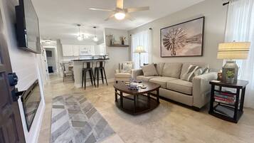 TV connectée, cheminée