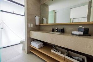 Shower, hair dryer, towels, soap - Capitalia | Private Terrace Splendor (Ciudad de México)