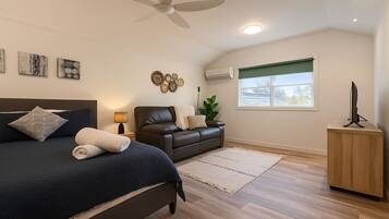 1 bedroom, iron/ironing board, travel crib, free WiFi