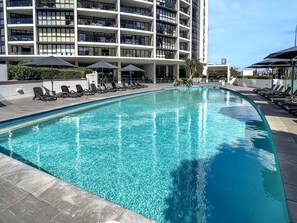 Piscina coperta, una piscina riscaldata