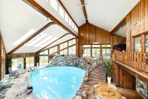 Events Welcome! Exclusive 65-Acre Gated Estate w/ Indoor Pool & Private Lake