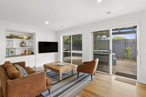 Fireplace - Juc Living - Idyllic four-bedroom coastal home in the heart of Jan Juc. (Jan Juc)