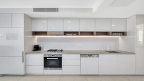 Microwave, oven, stovetop, dishwasher