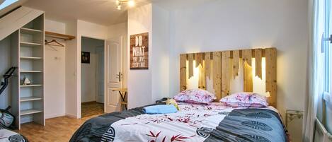 2 chambres, fer et planche Ă repasser, accĂšs au Wi-Fi (inclus)