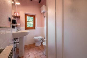 Shower, hair dryer, towels - Farmhouse "Girasole" with Shared Pool, Private Garden & Wi-Fi (Arcidosso)
