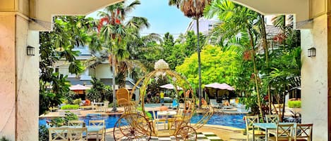 Outdoor wedding area