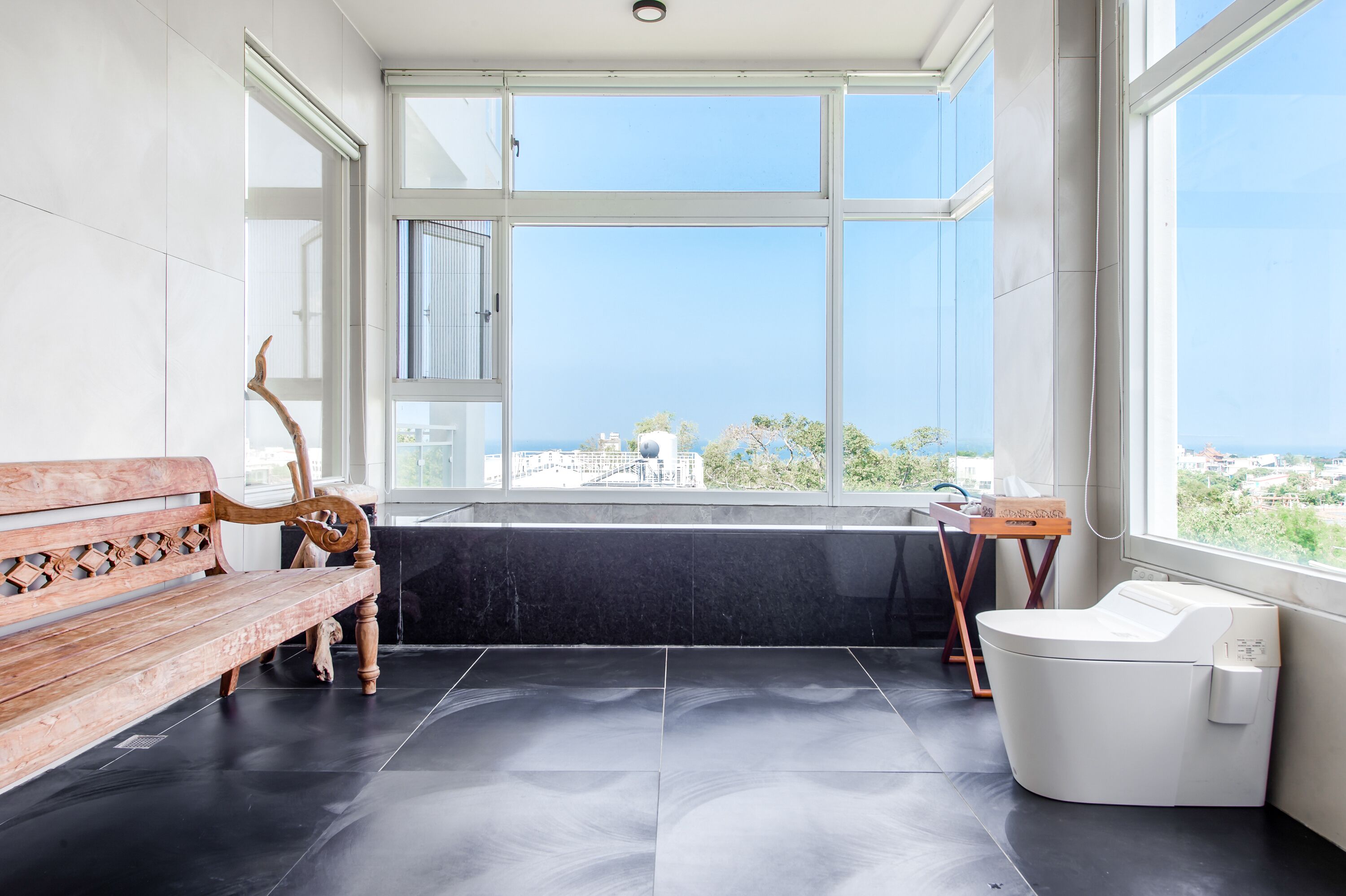 Villa, Sea View | Bathroom | Shower, free toiletries, hair dryer, slippers