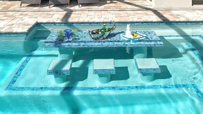 A heated pool
