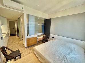 1 chambre, coffres-forts dans les chambres, fer et planche à repasser