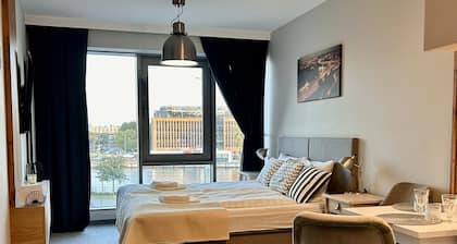 Studio with a River Oder View, Old Town, Aircondition by Stayly