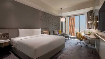 Ropa de cama de alta calidad y minibar