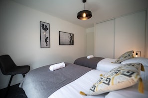 2 sovrum, strykjärn/strykbräda, resesäng och wi-fi