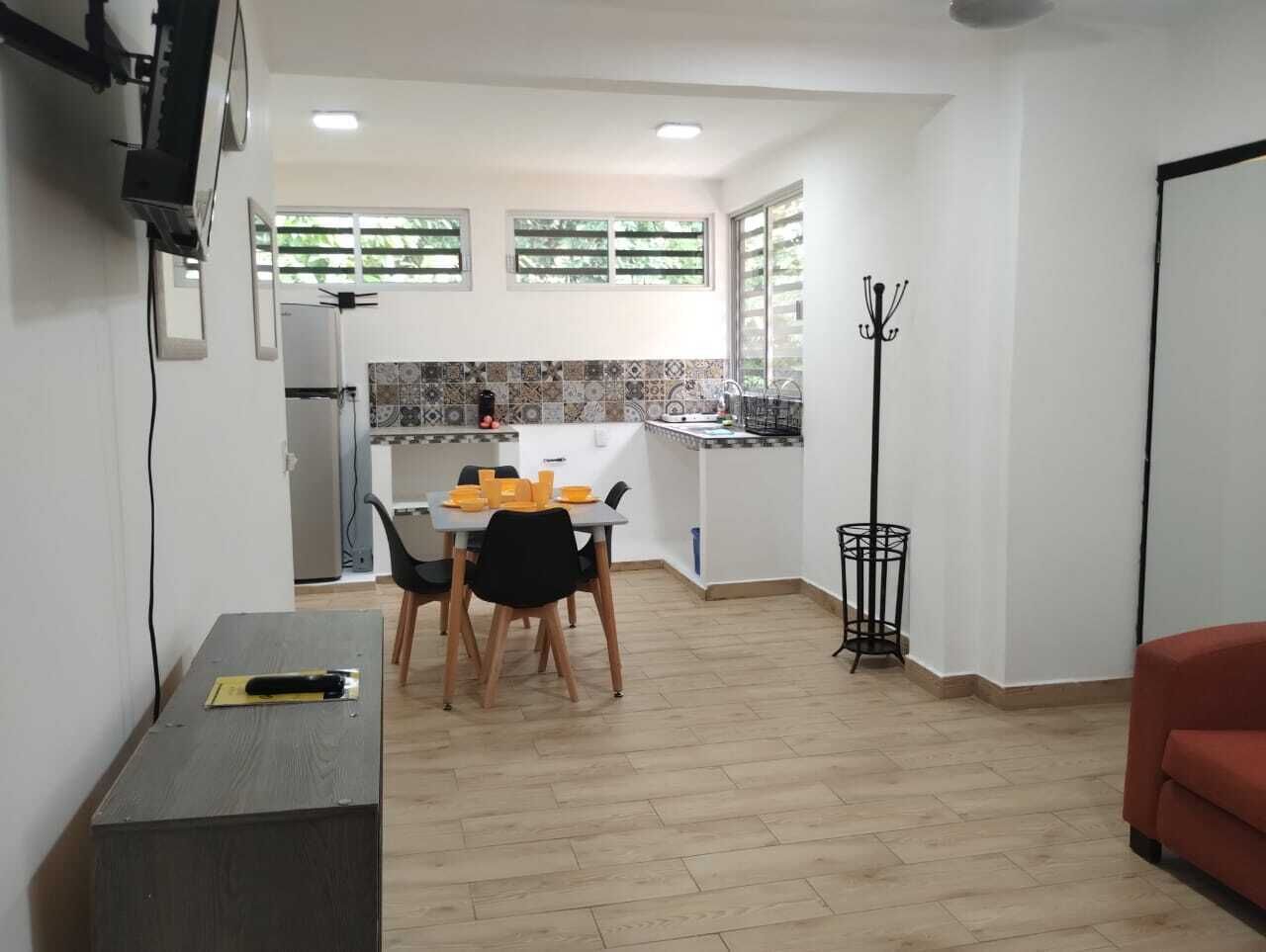 Family Apartment | Living area | 32-inch Smart TV with digital channels