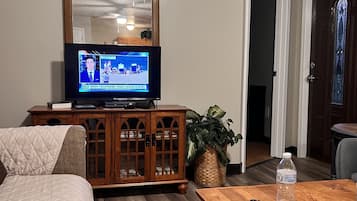 Smart TV, DVD player, books