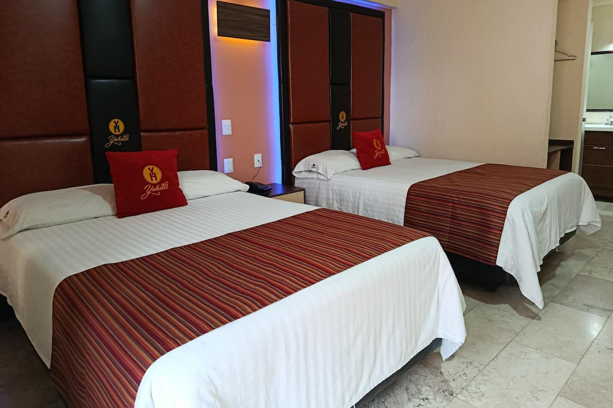 Family Double Room, 2 Double Beds | In-room safe, individually furnished, desk, laptop workspace