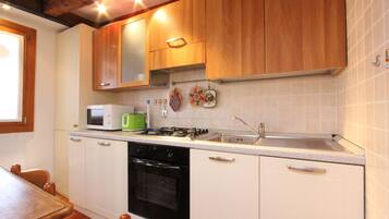 Fridge, microwave, dishwasher, coffee/tea maker