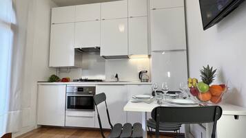 Coffee/tea maker, fridge, microwave, dishwasher