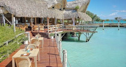 Lake view villa with hot tub & pool just steps from private beach