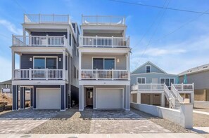 Exterior - One Block to Beach and Rides, Gas Fire Pit, Parking for 3 cars, sleeps 10 (Seaside Heights)