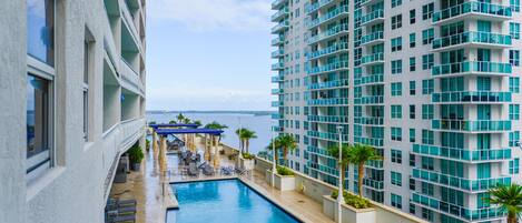 3 outdoor pools, pool umbrellas