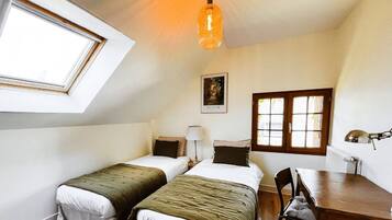 8 slaapkamers, een strijkplank/strijkijzer, internet, beddengoed