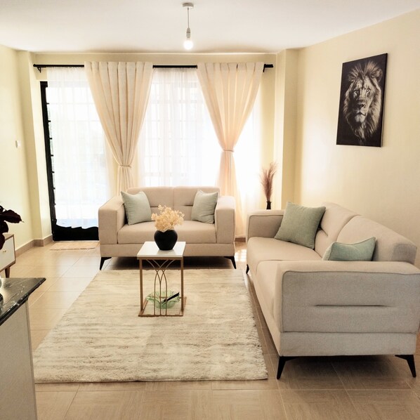 Living area - Furnished One bedroom and studio @fedha (Nairobi)