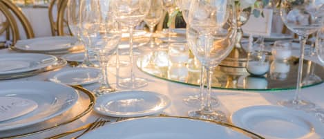 Outdoor wedding area