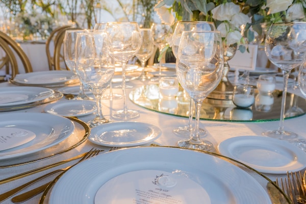 Outdoor wedding area