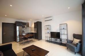 Living area - Embassy Gardens - One Bed Standard Unit (Accra)