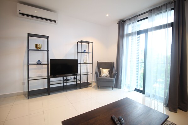 Living area - Embassy Gardens - One Bed Standard Unit (Accra)