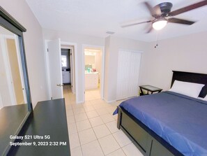 2 bedrooms, iron/ironing board, WiFi, bed sheets