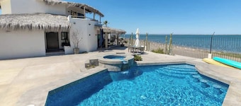 Beachfront Villa with Heated Pool