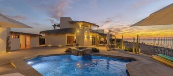 Beachfront Villa with Heated Pool
