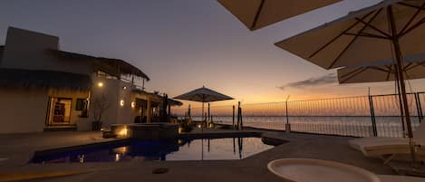 A heated pool