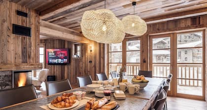Chalet-appartement neuf à 200m des pistes + sauna