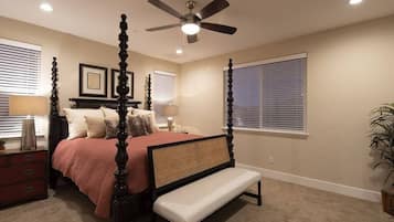 4 bedrooms, iron/ironing board, WiFi, bed sheets