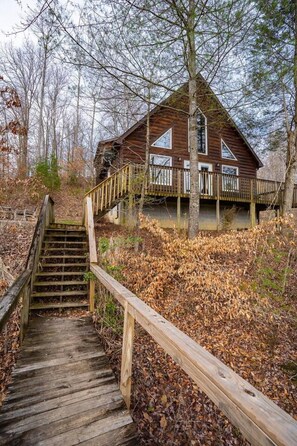 Exterior - 14 Guest, 7 Bed, 4 BR, Lakefront Cabin w/ Hot Tub (Rogers)