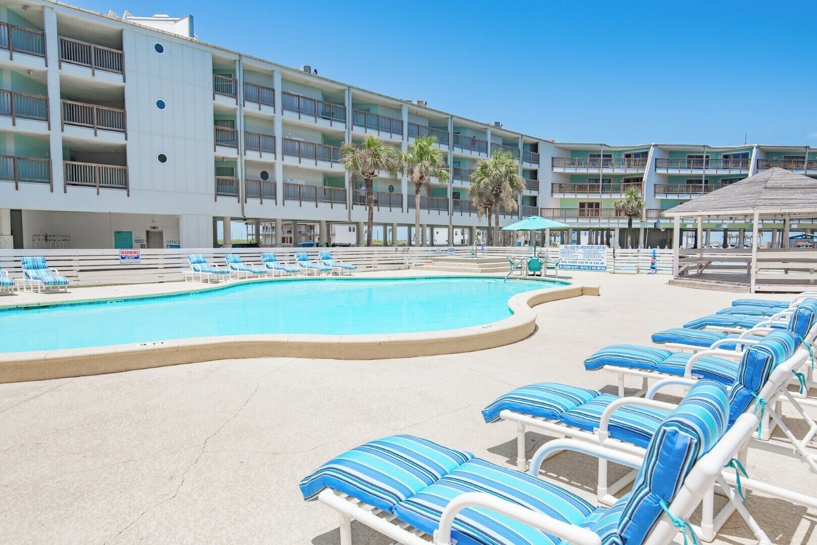 A heated pool