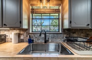 Fridge, microwave, oven, stovetop - Water View, Ocean Drive Retreat Awaits (Corpus Christi)