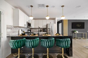 Fridge, microwave, oven, stovetop - Group Fun HQ with Hot Tub + Bar, Heated Pool, Game Room & Lounge Near Old Town (Scottsdale)