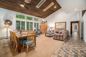 TV, DVD player - Two-story home with a patio, sunroom, balcony, & washer/dryer access (Glen Arbor)