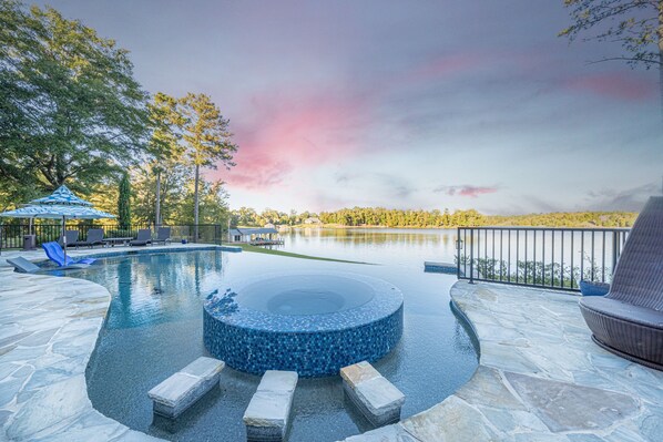 Villa, Accessible | 7 bedrooms - Macon Secluded Lakefront Paradise - Pool, Hot Tub, Gym, Gameroom, Steamroom (Lizella)