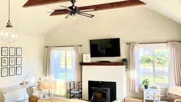 TV, fireplace, DVD player
